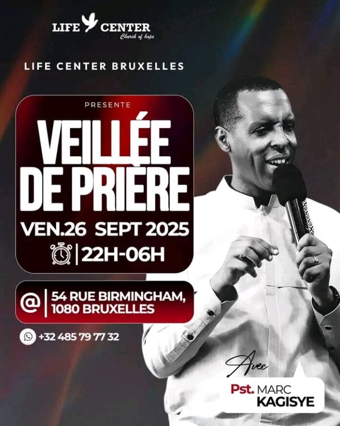 Iyi ni affiche y'igikorane categuwe n'ishengero Life center iri i Bruxelles mu gihugu ca Belgique